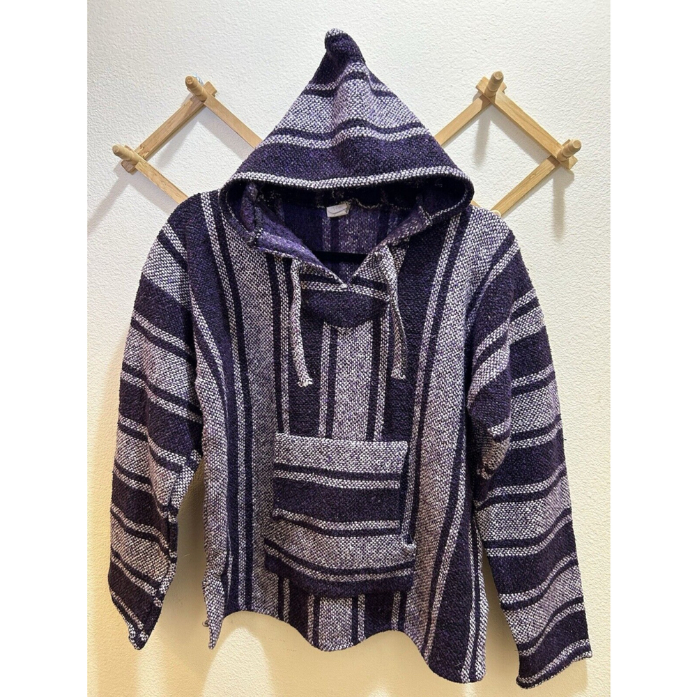 Molina Womens Baja/Rastafarian Hoodie Pockets -Size Medium/Large Made In Mexico